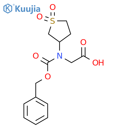 2-{(benzyloxy)carbonyl(1,1-dioxo-1lambda6-thiolan-3-yl)amino}acetic acid structure