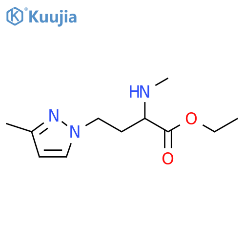 ethyl 4-(3-methyl-1H-pyrazol-1-yl)-2-(methylamino)butanoate structure