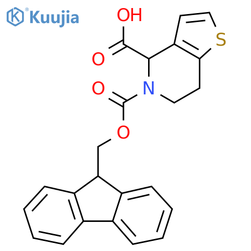 5-{[(9H-fluoren-9-yl)methoxy]carbonyl}-4H,5H,6H,7H-thieno[3,2-c]pyridine-4-carboxylic acid structure