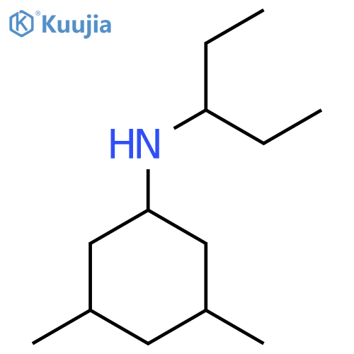 3,5-dimethyl-N-(pentan-3-yl)cyclohexan-1-amine structure