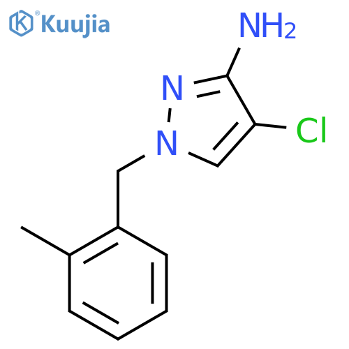 4-chloro-1-(2-methylphenyl)methyl-1H-pyrazol-3-amine structure
