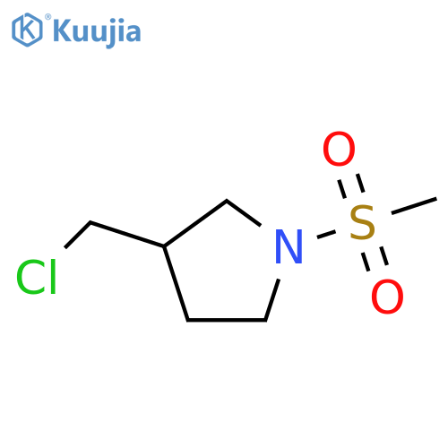 3-(chloromethyl)-1-methanesulfonylpyrrolidine structure