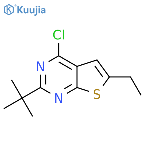 2-tert-butyl-4-chloro-6-ethylthieno2,3-dpyrimidine structure