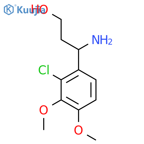 3-Amino-3-(2-chloro-3,4-dimethoxyphenyl)propan-1-ol structure