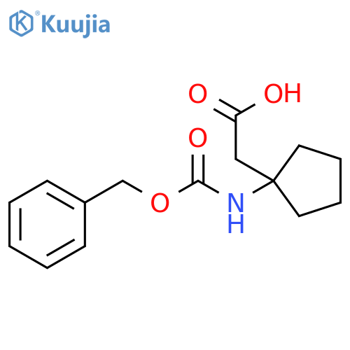 2-(1-{(benzyloxy)carbonylamino}cyclopentyl)acetic acid structure
