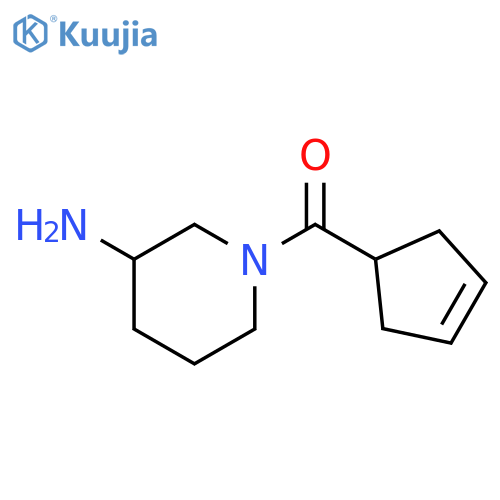 1-(cyclopent-3-ene-1-carbonyl)piperidin-3-amine structure