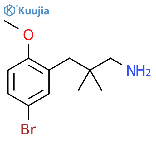 3-(5-bromo-2-methoxyphenyl)-2,2-dimethylpropan-1-amine structure