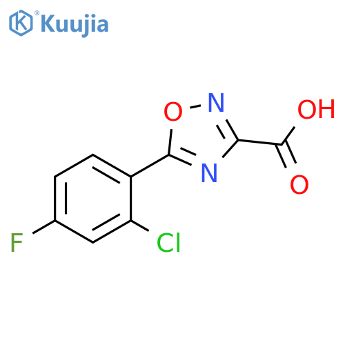 5-(2-chloro-4-fluorophenyl)-1,2,4-oxadiazole-3-carboxylic acid structure