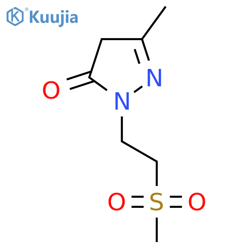1-(2-methanesulfonylethyl)-3-methyl-4,5-dihydro-1H-pyrazol-5-one structure