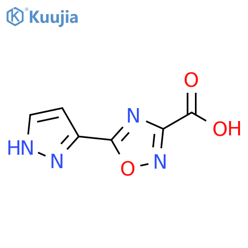 5-(1H-pyrazol-3-yl)-1,2,4-oxadiazole-3-carboxylic acid structure