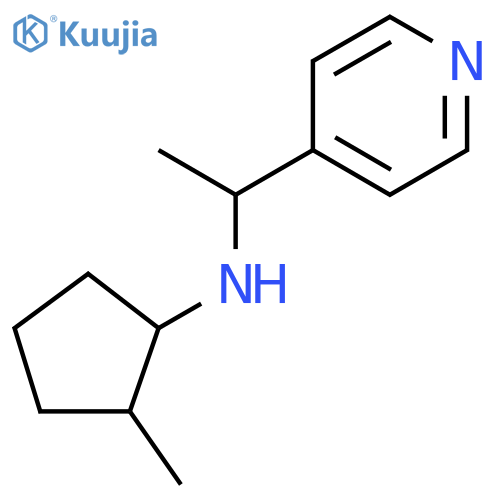 2-methyl-N-[1-(pyridin-4-yl)ethyl]cyclopentan-1-amine structure