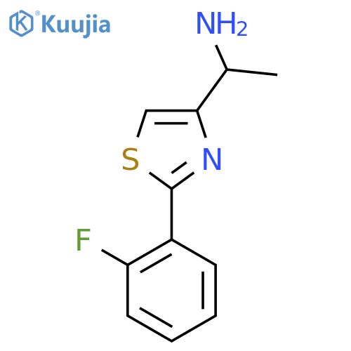 1-2-(2-fluorophenyl)-1,3-thiazol-4-ylethan-1-amine structure