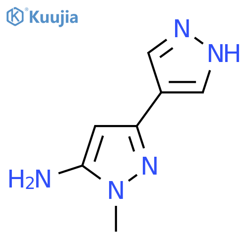 1-methyl-1H,1'H-3,4'-bipyrazol-5-amine structure
