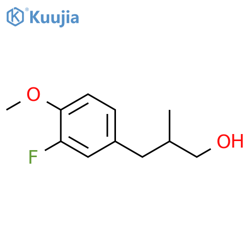 3-(3-fluoro-4-methoxyphenyl)-2-methylpropan-1-ol structure