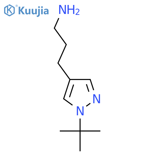 3-(1-tert-butyl-1H-pyrazol-4-yl)propan-1-amine structure