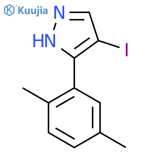 3-(2,5-Dimethyl-phenyl)-4-iodo-1H-pyrazole structure