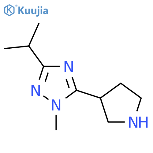 1-methyl-3-(propan-2-yl)-5-(pyrrolidin-3-yl)-1H-1,2,4-triazole structure