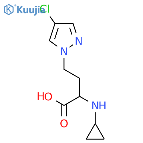 4-(4-chloro-1H-pyrazol-1-yl)-2-(cyclopropylamino)butanoic acid structure