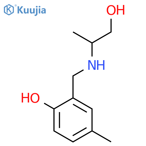 2-{(1-hydroxypropan-2-yl)aminomethyl}-4-methylphenol structure