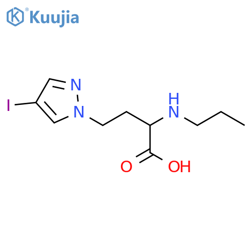 4-(4-iodo-1H-pyrazol-1-yl)-2-(propylamino)butanoic acid structure