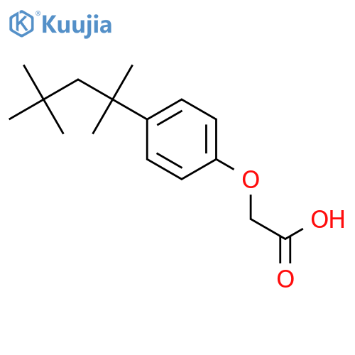 4-(1,1,3,3-Tetramethylbutyl)phenoxyacetic acid structure