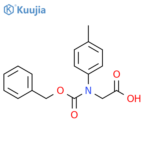 2-{(benzyloxy)carbonyl(4-methylphenyl)amino}acetic acid structure