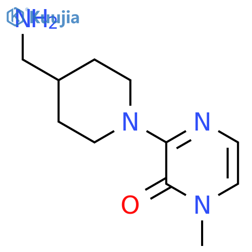 3-(4-(Aminomethyl)piperidin-1-yl)-1-methylpyrazin-2(1H)-one structure