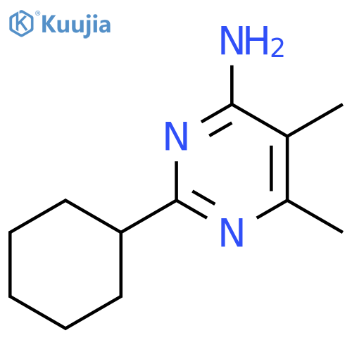 2-cyclohexyl-5,6-dimethylpyrimidin-4-amine structure