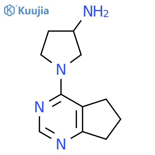 1-(6,7-dihydro-5H-cyclopenta[d]pyrimidin-4-yl)pyrrolidin-3-amine structure