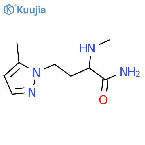 4-(5-methyl-1H-pyrazol-1-yl)-2-(methylamino)butanamide structure