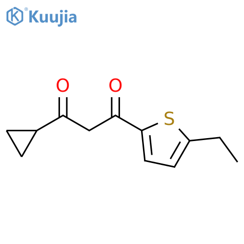 1-cyclopropyl-3-(5-ethylthiophen-2-yl)propane-1,3-dione structure