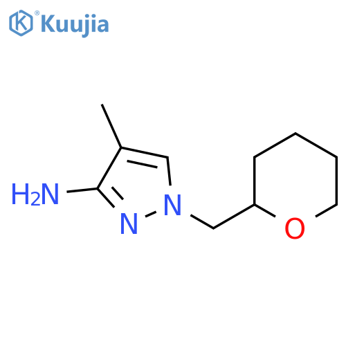 4-methyl-1-(oxan-2-yl)methyl-1H-pyrazol-3-amine structure