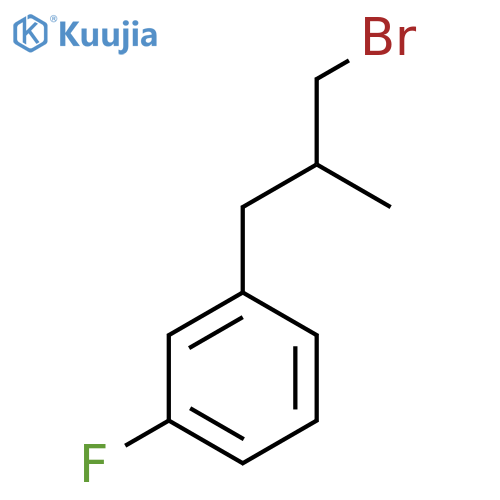 1-(3-Bromo-2-methylpropyl)-3-fluorobenzene structure