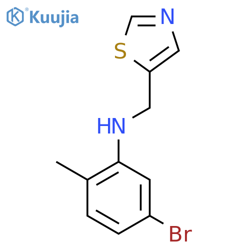 5-bromo-2-methyl-N-(1,3-thiazol-5-yl)methylaniline structure