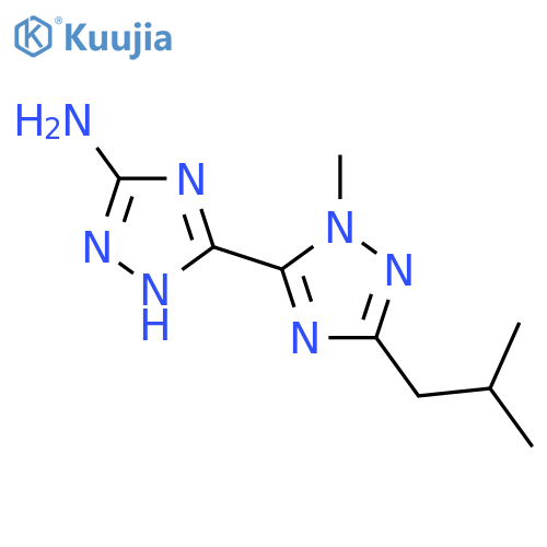 3-1-methyl-3-(2-methylpropyl)-1H-1,2,4-triazol-5-yl-1H-1,2,4-triazol-5-amine structure