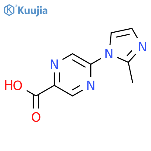 5-(2-methyl-1H-imidazol-1-yl)-2-Pyrazinecarboxylic acid structure