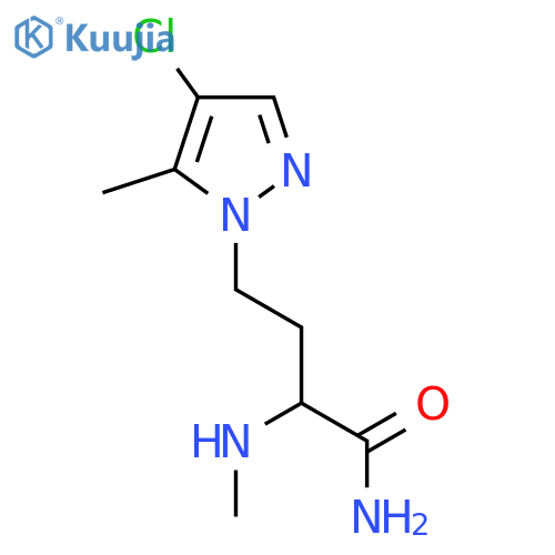 4-(4-chloro-5-methyl-1H-pyrazol-1-yl)-2-(methylamino)butanamide structure