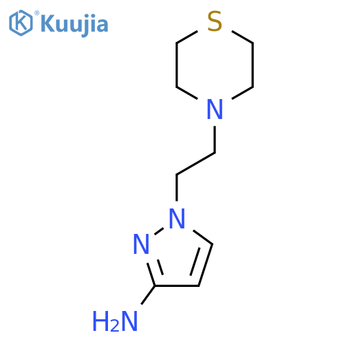 1-2-(thiomorpholin-4-yl)ethyl-1H-pyrazol-3-amine structure