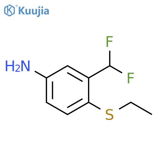 3-(Difluoromethyl)-4-(ethylsulfanyl)aniline structure