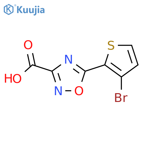 5-(3-Bromothiophen-2-yl)-1,2,4-oxadiazole-3-carboxylic acid structure