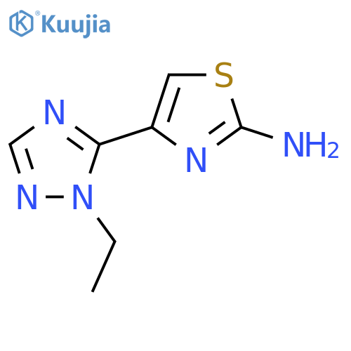 4-(1-ethyl-1H-1,2,4-triazol-5-yl)-1,3-thiazol-2-amine structure