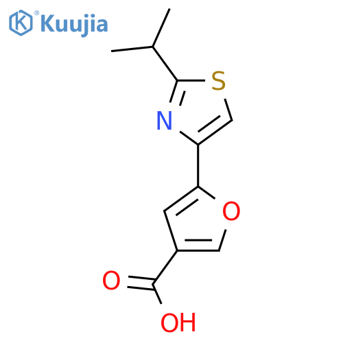 3-Furancarboxylic acid, 5-[2-(1-methylethyl)-4-thiazolyl]- structure