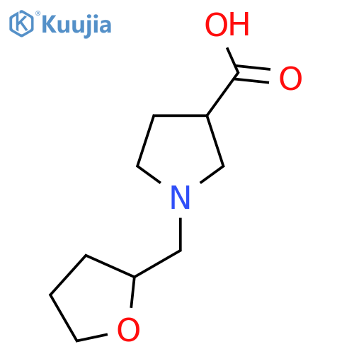 1-[(Oxolan-2-yl)methyl]pyrrolidine-3-carboxylic acid structure