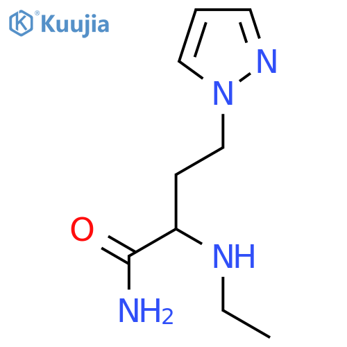 2-(ethylamino)-4-(1H-pyrazol-1-yl)butanamide structure