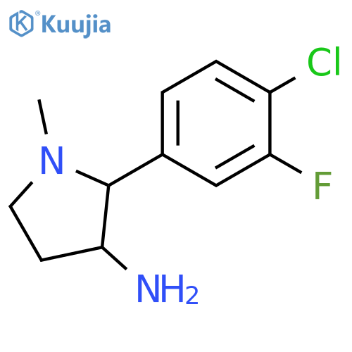 2-(4-chloro-3-fluorophenyl)-1-methylpyrrolidin-3-amine structure