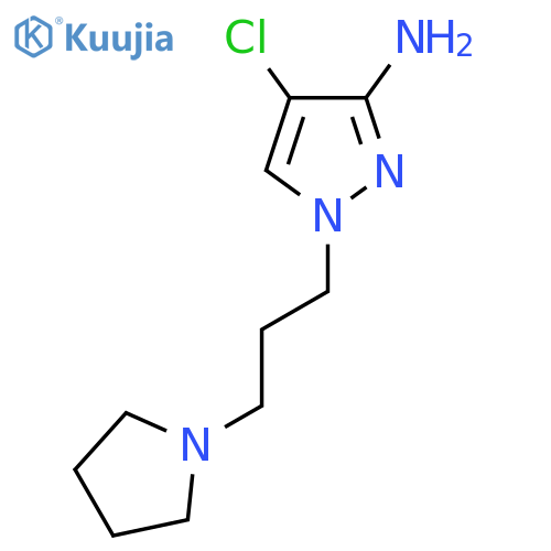 4-chloro-1-3-(pyrrolidin-1-yl)propyl-1H-pyrazol-3-amine structure