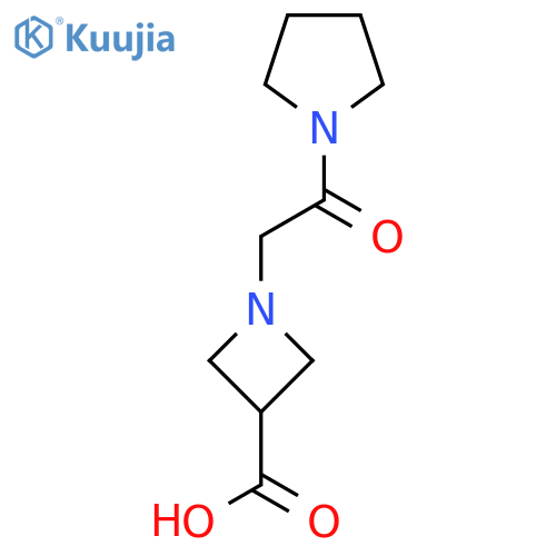 1-[2-Oxo-2-(pyrrolidin-1-yl)ethyl]azetidine-3-carboxylic acid structure