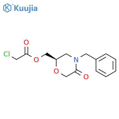 [(2R)-5-Oxo-4-(phenylmethyl)-2-morpholinyl]methyl 2-chloroacetate structure