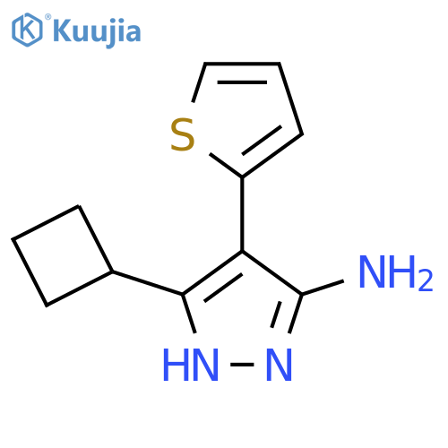3-cyclobutyl-4-(thiophen-2-yl)-1H-pyrazol-5-amine structure