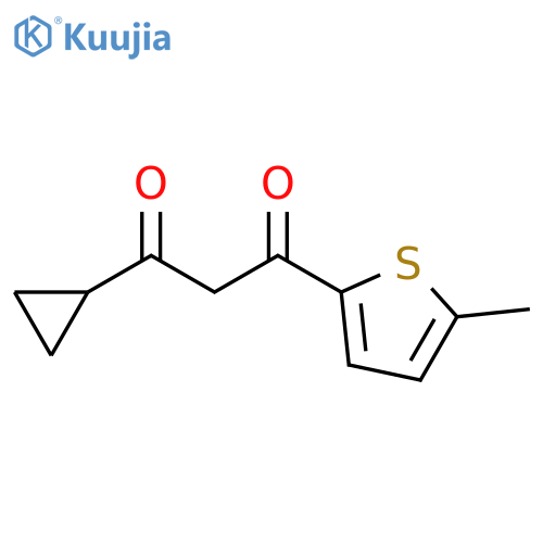 1-cyclopropyl-3-(5-methylthiophen-2-yl)propane-1,3-dione structure